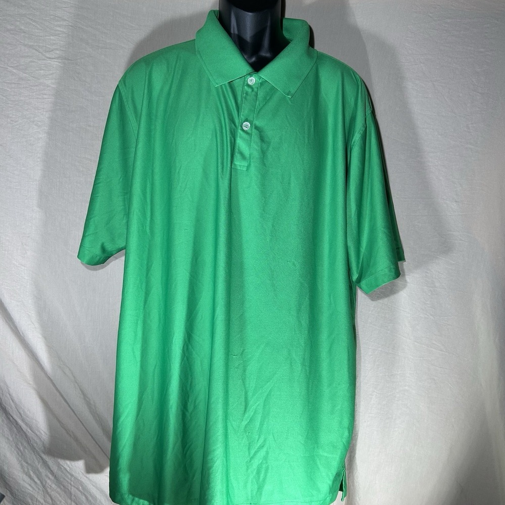 Tabasco Sport Men's Polo Shirt Size 3XL Green Short Sleeve Solid Golf